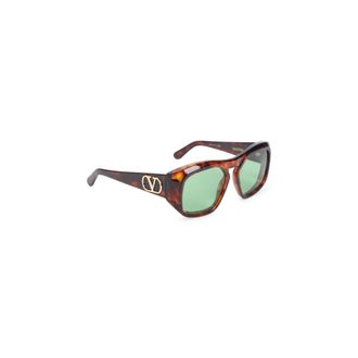 Valentino Garavani Womens Acetate Sunglasses - Brown - One Size