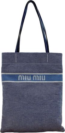 Miu Miu Blue Denim Tote Bag (Pre-Owned)