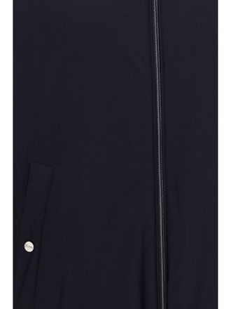 Herno Mens Hooded Zip Jacket Dark Blue Inner Goose Down