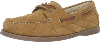 Sebago Womens Coast Two Eye Quilted Boat Shoes In Wheat