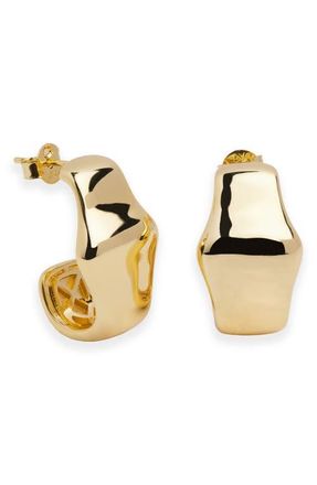 Argento Vivo Bamboo J Hoop Earrings in Gold at Nordstrom