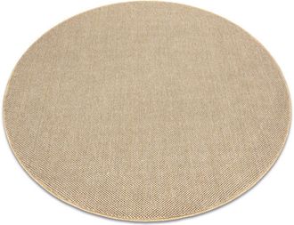 RugsX Alfombra Casablanca Loom C&iacute;rculo Beige, Lazo, Suave Interior Y Exterior Beige Circulo 150 Cm