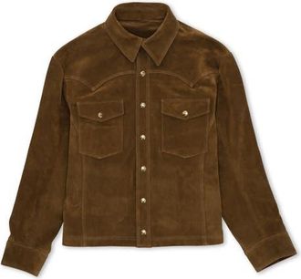Fortela Suede Western Jacket in Brown at Nordstrom, Size 54 Eu