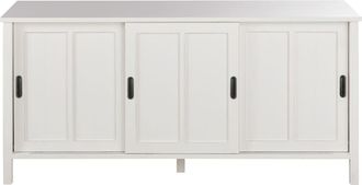 Maisons du monde Aparador blanco de 3 puertas correderas 160 cm