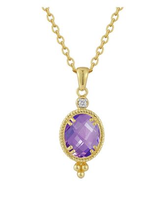 I.Reiss Company 14K 2.49 Ct. Tw. Diamond & Amethyst Necklace