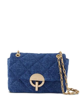 Vanessa Bruno quilted chain shoulder bag - women - Linen/Flax - One Size - Blue