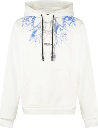 Phobia Archive Lightning Hoodie - Heren - Hoodies - Wit - XL - Katoen - Hoodies & sweatvesten