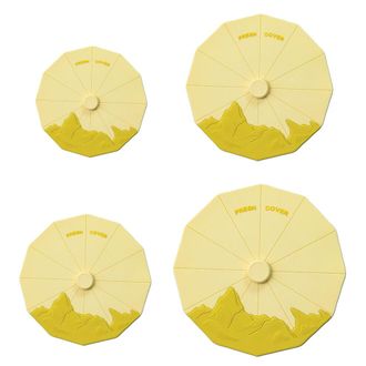 OEM Paquete De 4 Tapas De Silicona Resistentes Para Cuencos - Amarillas