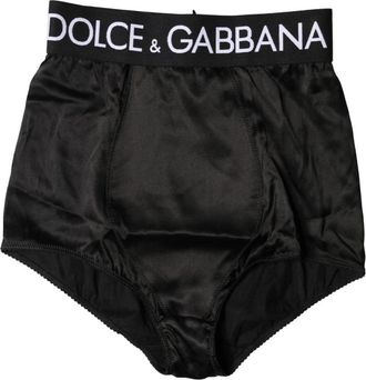 Dolce & Gabbana High Waist Logo Girdle - Dames - Onderbroek - Zwart - S - Ondergoed
