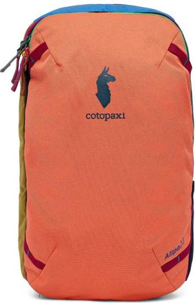 Cotopaxi logo-detail zip-top backpack - Orange