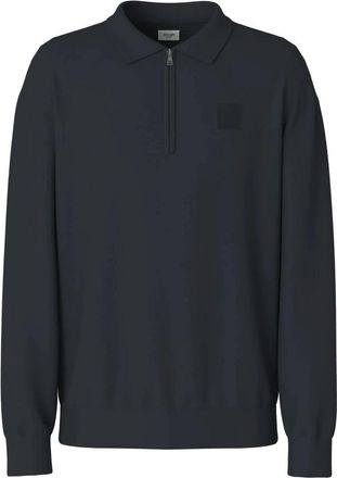 Joop Davon Gebreide Polo - Heren - Sweatshirts - Blauw - M - Katoen - Hoodies & sweatvesten
