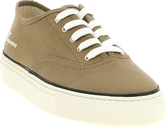 Jacquemus Mens Bicolor Cotton Low Top Sneakers
