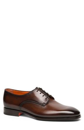 Santoni Archer Derby in Dark Brown-T50 at Nordstrom, Size 10.5