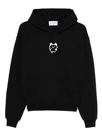 Coperni x Tamagotchi logo-print hoodie - women - Fabric - M - Black
