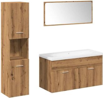vidaXL Juego De Muebles Ba&ntilde;o 5 Piezas Madera Ingenier&iacute;a Roble Artisan Vidaxl