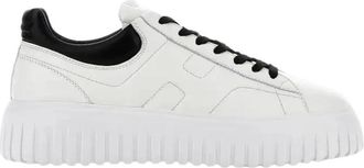 Hogan H-Stripes Sneakers - Heren - Sneakers - Wit - 44 EU - Leer - Schoenen