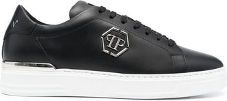 Philipp Plein Hexagon Low-top Leather Sneakers