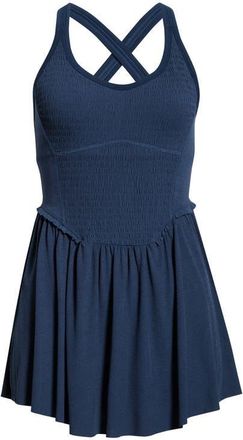 Free People FP Movement Smockin Hot Dress in Midnight Navy at Nordstrom, Size X-Large