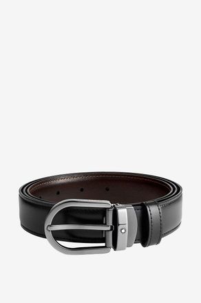 Montblanc Wendbarer G&uuml;rtel aus Glattleder Horseshoe Buckle - 30 mm