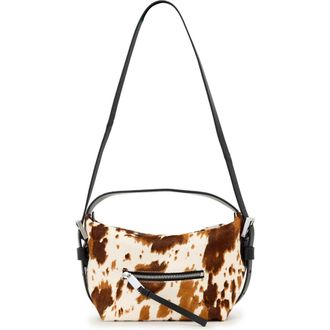AllSaints Vega Grab Genuine Calf Hair Crossbody Bag in Cow Print at Nordstrom