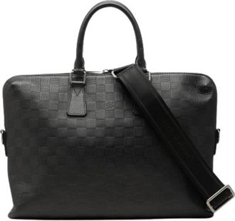 Louis Vuitton Pre-owned Business Bag - Heren - Vintage Handtas - Zwart - ONE Size - Leer - Vintage