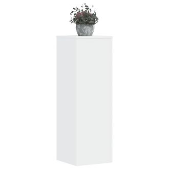 Berkfield Home Plant Stands 2 pcs White 33x33x100 cm Engineered Wood | Size: 33 x 33 x 100 cm