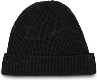 Zanieri Cashmere Ribgebreide Mutsen - Heren - Hoeden - Zwart - ONE Size - Accessoires