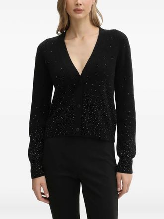From Future rhinestones button cardigan - women - Cashmere - S - Black