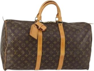 Louis Vuitton Pre-owned Weekend Bags, female, Brown, Size: ONE SIZE Pre-owned Canvas Weekend Bag