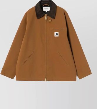 Carhartt Work in Progress long sleeve coat contrast collar pockets