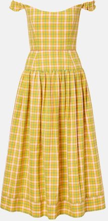 Markarian Abito midi Giorgia in cotone a quadri