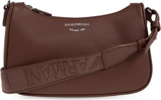 Emporio Armani Tassen, Dames, Bruin, ONE Size, Tas met opgedrukte logo