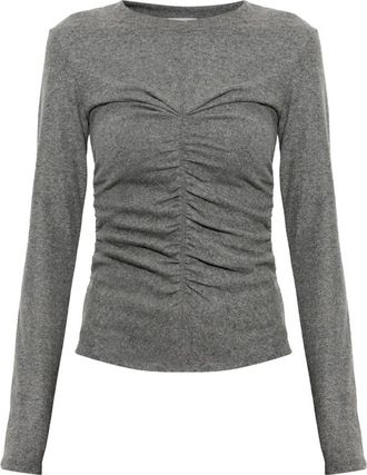Isabel Marant Delesa Top - Dames - Longsleeves - Grijs - 2XS - Wol - Tops