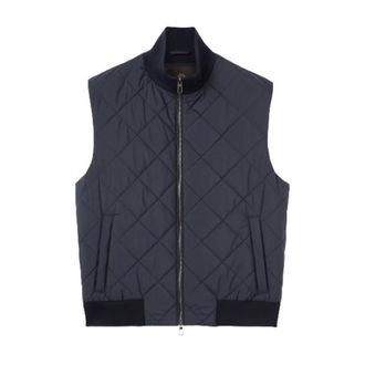 Loro Piana Ampay Gilet - Heren - Jassen - Blauw - Maat: XL Zijde