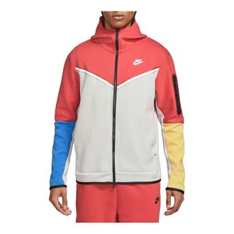 Nike Sportswear Tech Fleece Full-Zip Hoodie Lobster Red White CU4489-605