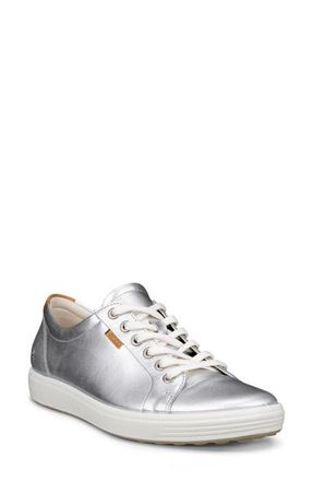 Ecco Soft 7 Sneaker in Metallic Silver at Nordstrom, Size 8-8.5Us