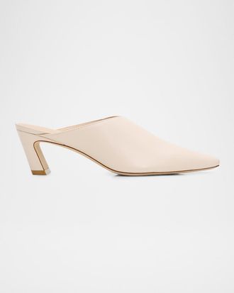 Stuart Weitzman 50mm Stassi Leather Mules