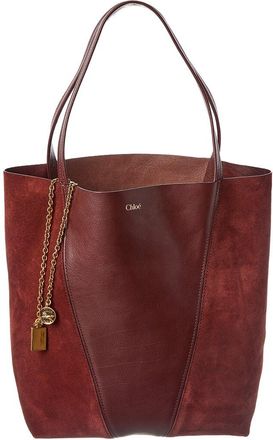 Chlo&eacute; Spin Suede & Leather Tote