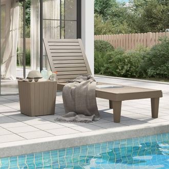 Berkfield Home Sun Lounger Light Brown 155x58x83 cm Polypropylene | Size: 155 x 58 x 83 cm