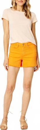 Judy Blue Fray Hem Shorts In Orange
