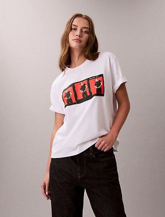 Calvin Klein Camiseta boxy con gr&aacute;fico de Kate Moss