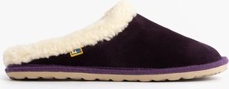 Nordikas 2087 Womens Suede Mule Slippers Purple - Size UK 6.5