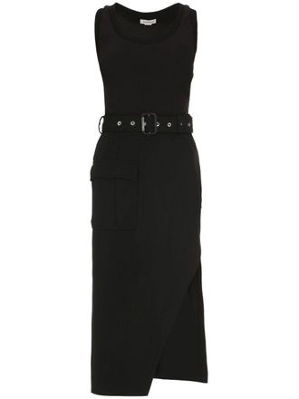 Alexander McQueen Midi-jurk met print - Zwart