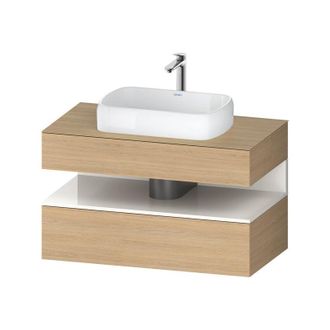 Duravit Duravit - Qatego Consola Mueble Bajo Lavabo, 1 Extra&iacute;ble, 1 Caj&oacute;n