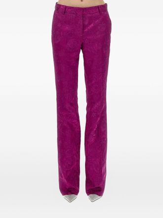 Roberto Cavalli Womens Trousers Jacquard Fuchsia Cotton
