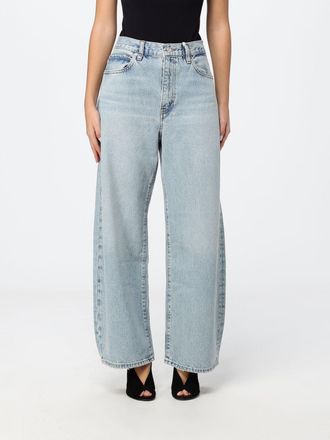 Frame Denim The Bow High-Waisted Cropped Wide-Leg Cotton Denim Jeans