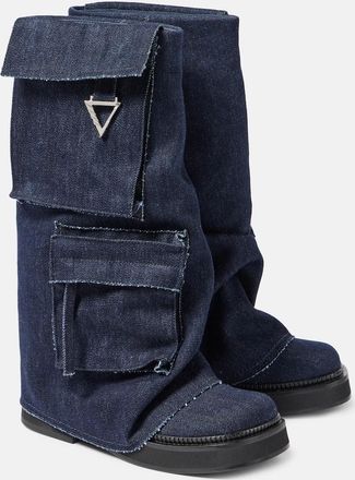 The Attico Robin denim combat boots