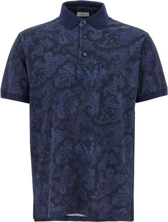 Etro Heren, Tops, Blauw, Maat: L Katoen