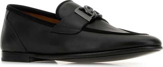 Dolce & Gabbana Zwarte Leren Erice Loafers