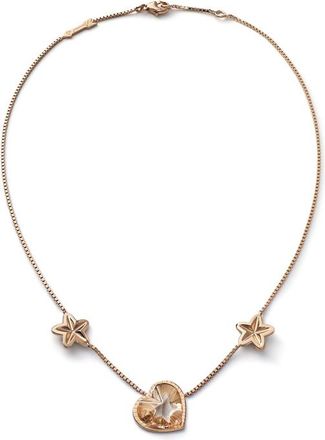 Baccarat 18K Gold Plated On Sterling Silver, Crystal Heart Princess Necklace 2812891